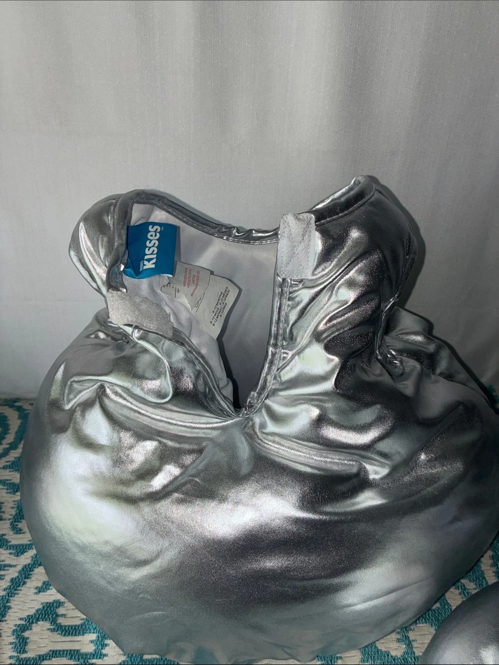 Hersheys Kiss Metallic Silver Kids Halloween Costume with Logo Cap
